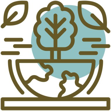 Bitki. Web simgesi basit illüstrasyon