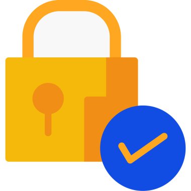 Kilit. Web simgesi basit illüstrasyon