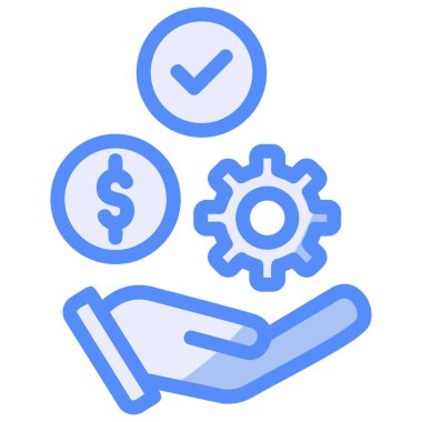 para yönetimi renk ikonu vektör illüstrasyonu