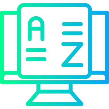 Bir bilgisayar simgesinin vektör illüstrasyonu