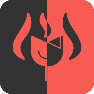 Vektör ikonunu ateşle. Grafik ve web tasarımı için illüstrasyon vektörü.