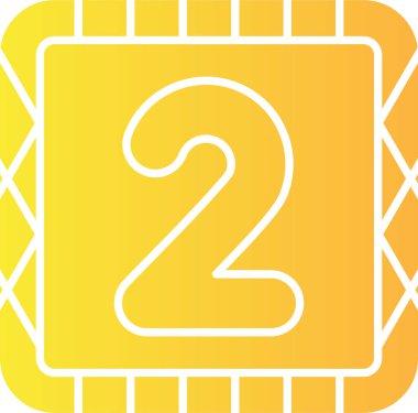 iki 2 ve takvim tarihi simgesi