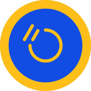 Mavi bir simgenin vektör illüstrasyonu