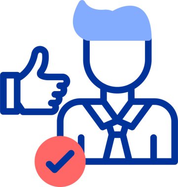 Başparmağını indir. Basit illüstrasyon