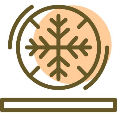 vektör kar tanesi simgesi illüstrasyonu