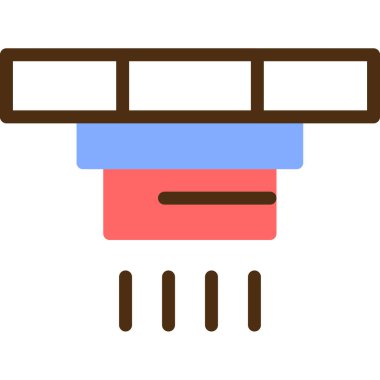 Kahve makinesi ikon vektörü. Kahve makinesi işareti. izole edilmiş sınır sembolü çizimi