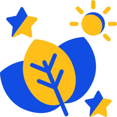 Bir ağacın şirin çizgi film simgesinin vektör çizimi