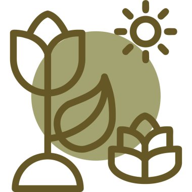 Bitki. Web simgesi basit tasarım