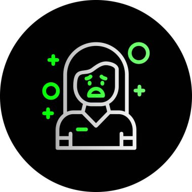 vektör avatar kadın illüstrasyonu