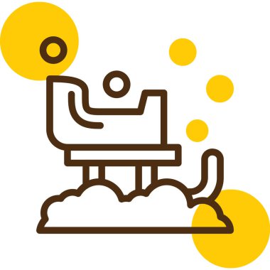 Sandalye simgesinin vektör illüstrasyonu