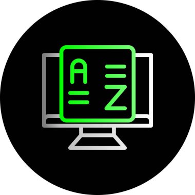 Bilgisayar simgesinin vektör illüstrasyonu