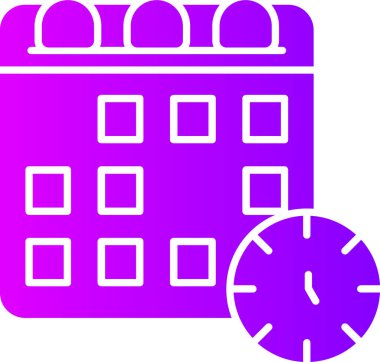 Takvim modern simgesinin vektör illüstrasyonu