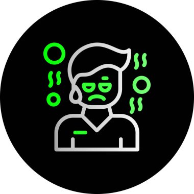 Bir yüz simgesinin vektör illüstrasyonu