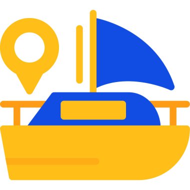 Tekne. Web simgesi basit illüstrasyon