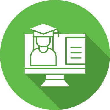 mezuniyet vektör simgesi modern illüstrasyon