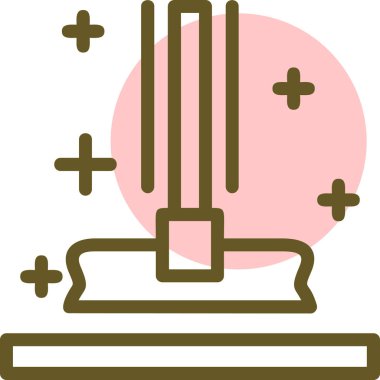 Bir mum simgesinin vektör illüstrasyonu