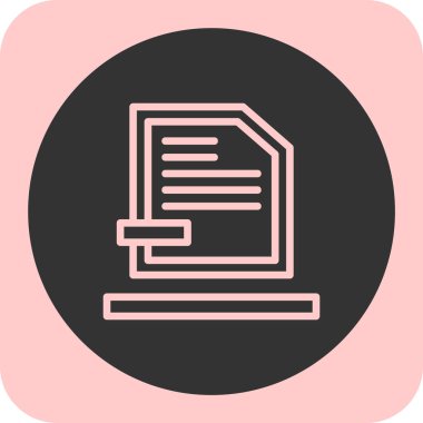 belge simgesi, vektör çizimi