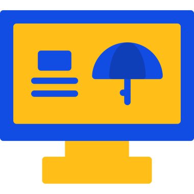 Bilgisayar. Web simgesi basit illüstrasyon