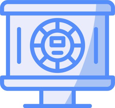 Bilgisayar. Web simgesi vektör illüstrasyonu