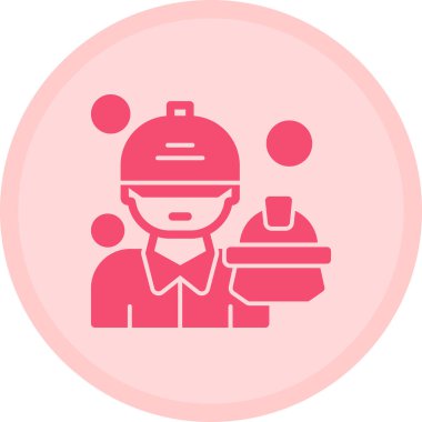 Bir işçi simgesinin vektör illüstrasyonu