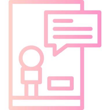 Sohbet simgesinin vektör illüstrasyonu