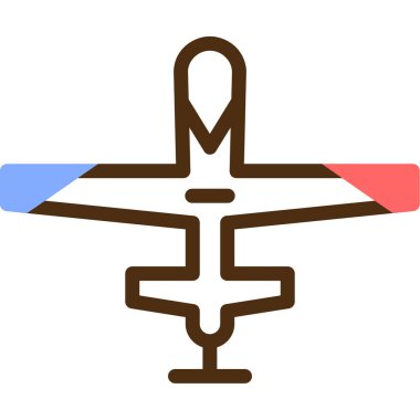 Uçak. Web simgesi basit illüstrasyon