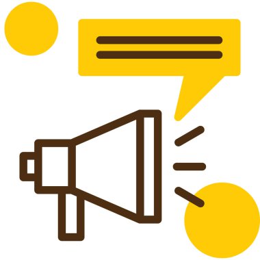 Megafon. Web simgesi basit illüstrasyon