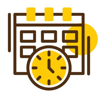 Saat simgesinin vektör illüstrasyonu