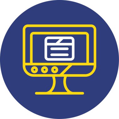 bilgisayar ekranı simgesi basit tasarım