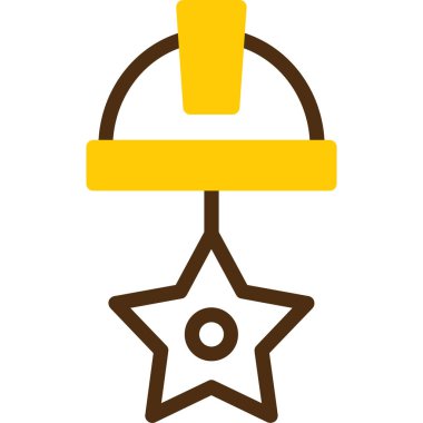 Bir yıldız simgesinin vektör illüstrasyonu