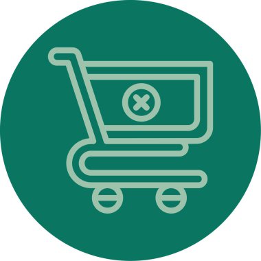 Benzersiz alışveriş arabası vektör simgesi