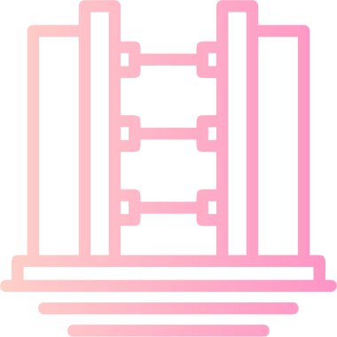 Köprü simgesi, vektör illüstrasyonu basit tasarım