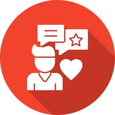 Sohbet ileti simgesi, vektör illüstrasyonu