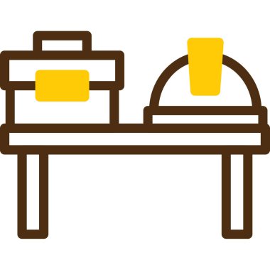 Tepsisi ve sandalye vektör illüstrasyonlu tablo