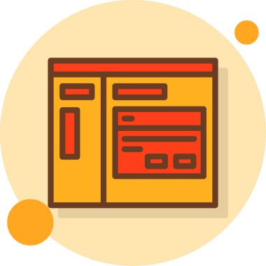 Modern ofis simgesinin vektör illüstrasyonu