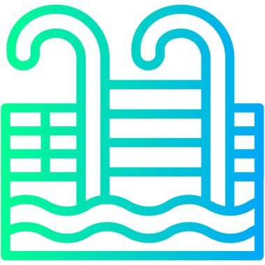 Su havuzu ikonu. yüzme havuzu vektör simgeleri düz dizayn