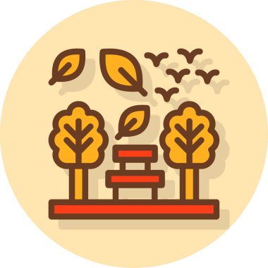 Bir ağaç simgesinin vektör illüstrasyonu