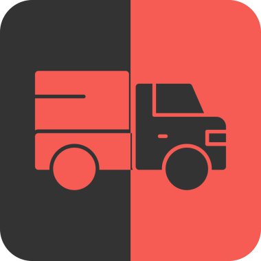 Kamyon ikonu, vektör çizimi. düz biçim