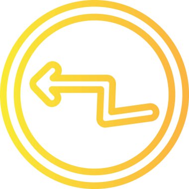 Yön ok simgesi, vektör illüstrasyonu