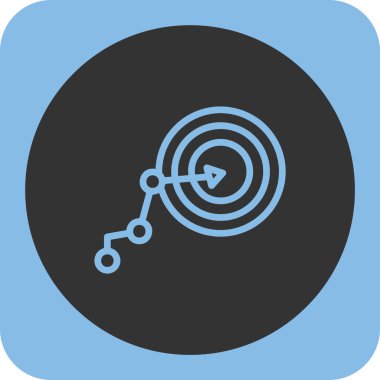 Modern b 'nin vektör illüstrasyonu hedef simgesinden yoksun