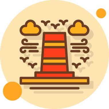 Bina. Web simgesi basit illüstrasyon