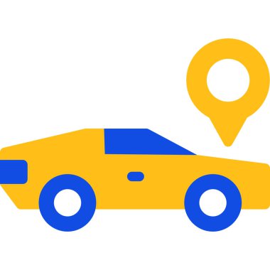 taksi simgesi vektör illüstrasyonu