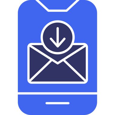 Mesaj var. Web simgesi basit illüstrasyon