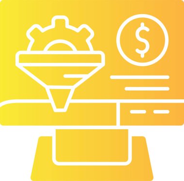 iş yönetimi renk vektörü simgesi