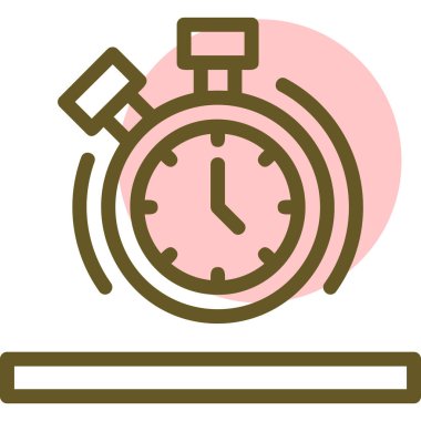 Saat. Web simgesi basit illüstrasyon