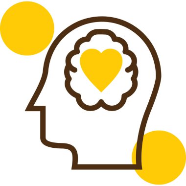 Bir kalp simgesinin vektör illüstrasyonu