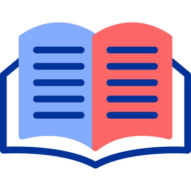 Kitap. Web simgesi basit illüstrasyon