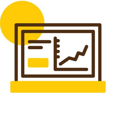 düz biçimli analitik iş veri simgesi