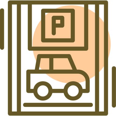 park simgesi, vektör çizimi