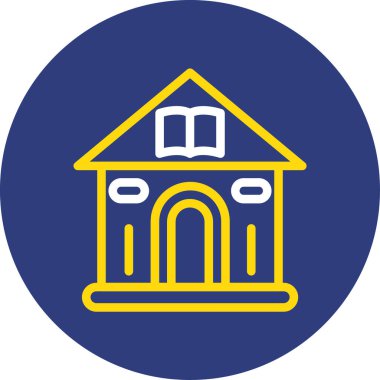 Bina. Web simgesi basit illüstrasyon